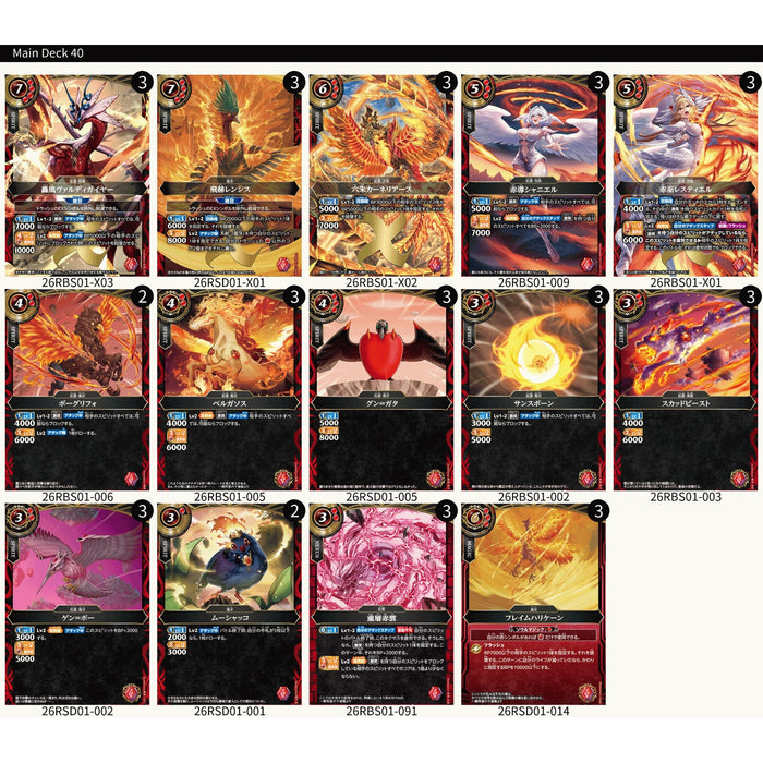 Battle Spirits Standard Red Deck