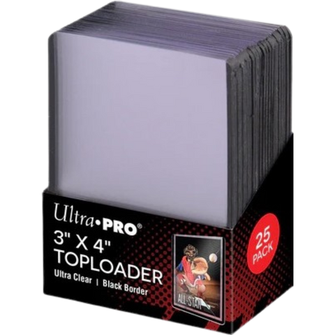 Ultra Pro 3"x 4" Toploaders - Black Border (Set of 25)