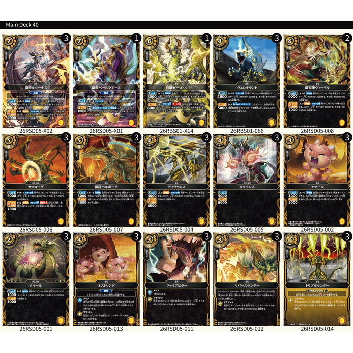 Battle Spirits Standard Yellow Deck